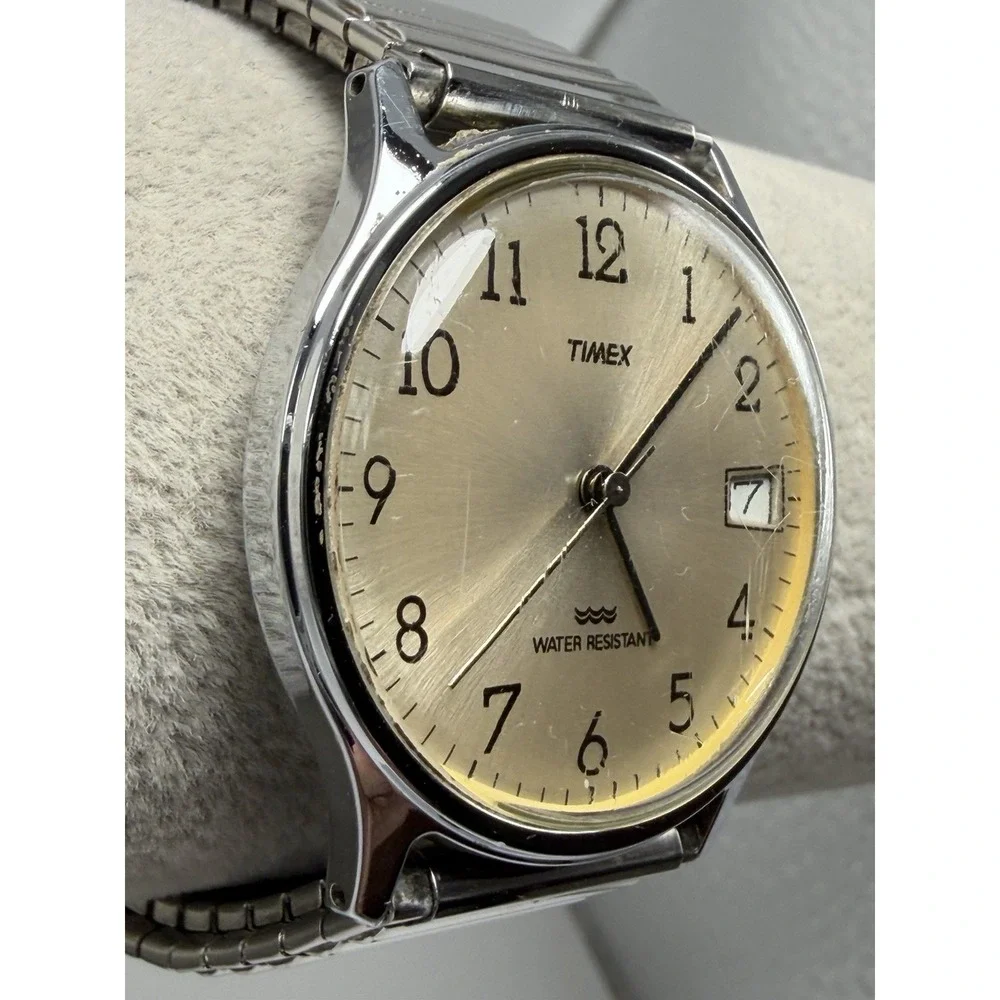 Timex Vintage 1992 Mens Watch Working Manual Wind 34MM 6.75